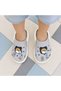 Unisex Children's Sabo Slippers with Teddy Bear Figure, Rotating Strap, Lightweight Eva, Gray Cream - 3