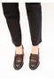 1441 Eren Shoes&Bag Genuine Leather Buckle Detailed Thick Heeled Women's Casual Shoes Real Leather Brown - 6