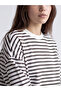 Striped Oversize Women's Sweatshirt Tunic - 3