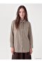 Lcw Modest Collared Lace-Up Plaid Women's Shirt