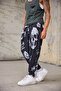 Men's Pleated Elastic Cuffed Patterned Shalwar Trousers - 2