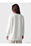 Lcw Modest White Stone Soft Touch Women's Sweatshirt Tunic - 4