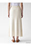 Özmarka New Season Ecru A-Line Knitwear Skirt with Elastic Waist - 4