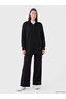 Lcw Modest Black Soft Touch Oversized Women's Sweatshirt Tunic - 2