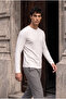 Ribera Regular Fit Cotton Lycra Ribbed Men's Sweatshirt - Ecru - 3