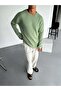 Men's Premium Drop Shoulder Ribbed Knit Sweater - Crew Neck Relaxed Fit Vertical Striped Knit Sweater - 2