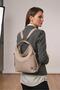 Women's Functional Soft Leather Shoulder and Backpack School Bag Daily Bag (Height 30 cm Width 36 cm)