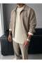 Men's Premium Drop Shoulder Ribbed Knit Sweater - Crew Neck Relaxed Fit Vertical Striped Knit Sweater - 3