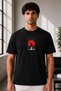 Unisex Oversize Naruto Shippuden Naruto Uzumaki Embroidered Anime T-Shirt 100% Cotton