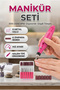 6-Head Electric Manicure Pedicure Nail Care Set with Adjustable Speed