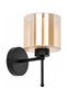 Stick Sconce Double Glass Cylinder Modern Wall Lamp Honey Smoked Glass E27