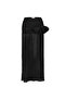 Black Mesh Long Skirt with Ties - 7