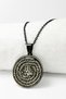 Black Colored 3 cm Double Sided Esmaül Hüsna & Hilye-I Şerif Stainless Steel Necklace 60 cm Chain - 3