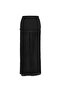Black Mesh Long Skirt with Ties - 6