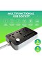Power Strips Extension Cord 3 Outlets Power Socket with 6 USB Ports Universal Charging Socket with 2M Bold Extension Cord - 6