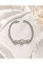Brass Silver Color Zircon Stone Leopard Figure Chain Model Women's Bracelet