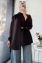 Premium Scarf Detailed Double Face Blouse - Brown - 8