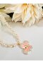 Heart Pearl Flower Pendant Necklace 45 cm - 4