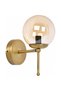 Stick Sconce Globe Glass Globe Modern Wall Lamp Antique Black Chrome E27