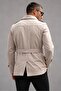 Men's Seasonal Lined Double-Breasted Belted Trench Coat - 5