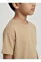 Unisex Plain Brown Boxy-fit Oversize Casual T-Shirt - 4