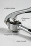 Premium Stainless Steel Garlic Crusher Ergonomic Metal Body Kitchen Garlic Press - 4