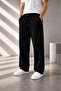 3 Pieces Men's Casual Sweatpants with Laces (Black+Grey+Navy Blue) - 5
