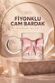 Premium Pink Bowknot Detailed 380 ml Borosilicate Glass Mug – Heat Resistant Coffee and Tea Cup