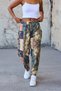 Women's Street Style Printed Wrinkled Sports Baguette Pants - 2