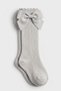 3 Pieces of Girls' Ribbed Knee Socks with Bow - 7