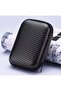 Compact Carbon Fiber Texture Hard Shell Carrying Case – Portable Organizer for Electronics and Accessories