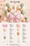 7 Years Old Retro Cream Pink Bow Concept Birthday Balloon Chain Set Set34 - 2