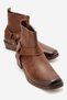 Bert Men's Tan Faux Leather Cowboy Dallas Western Boots with Removable Detailing and Wooden Heel, Handmade - 2