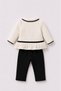 Baby Girl Ecru Chanel Cotton 3-Piece Set - 4