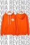Love Transforms Everything Printed Unisex Orange Wide Fit Hoodie Sweatshirt - 3 Thread Fleece Hood Lining with White Thread Detail