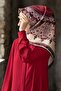 Twill Silk Scarf 17547 - 4 - 0018 Burgundy Ethnic Pattern