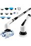 Cordless Electric Spin Scrubber 8 Replaceable Brush Heads 90 Min Battery 3 Adjustable Handles