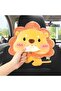 Car Interior Hanging Lion Napkin Holder Wet Wipe Dispenser for Car Napkin Wet Wipe Box with Lion Plush Accessory