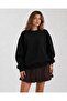 Women's Crew Neck Unprinted Basic Oversize Cotton Plain Sweatshirt