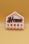 Decorative Home Designed Wall Key Holder with Writing - 5 Hangers - (11cm) (Plastic)