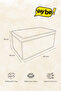 Under Bed and Inside Cabinet Storage Box Foldable Organizer Box with Lid 50X40X19 cm - 4