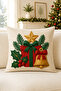 3D Embroidery Look Digital Printed Pine Tree and Christmas Ornaments Patterned Christmas Decorative Throw Pillow Cover– (Double-Sided) - 5