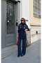 Women's Front Sleeves with Bead Embroidery Tansel Fabric Bambir Ceken Pant Suit - 8