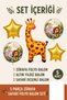 Set of 5 Giraffe Themed Happy Birthday Foil Balloons – Safari and Jungle Concept Party Decoration - 2