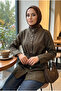 Women's Belted Short Trench Coat – Seasonal Hijab Jacket - 2
