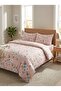 King Size Pink Floral Duvet Cover Set + 2 Pillowcases (200X220 cm) - 2