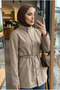 Women's Belted Short Trench Coat – Seasonal Hijab Jacket - 3