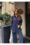 Women's Shirt with Bead Embroidery on Front and Sleeves, Standard Pants Size Suit - 4