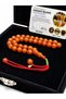 Inherited Invoice Signed Clamped Amber Prayer Beads 9 mm Oval Cut Skillful Workmanship Certified Velvet Boxed Premium - 5