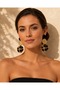 Leopard Patterned Leather Dangle Earrings - 3
